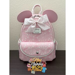 Loungefly Disney Minnie Mouse Debossed Bows Mini Backpack